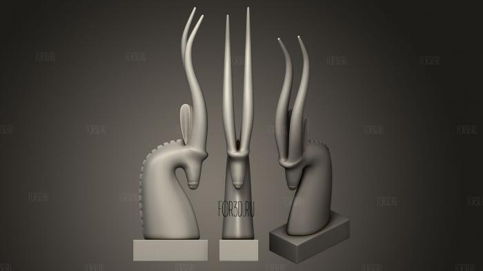Sculpture Antelope stl model for CNC